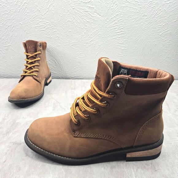 Kodiak Lace Up Combat Boots Size 6.5 Brown Suede Hiker Grunge Waterproof Booties - Picture 1 of 12